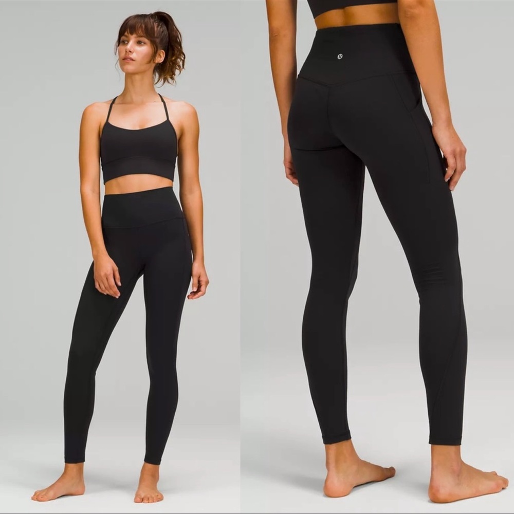 NWT Lululemon Align High Rise Pant 28"  Black - Picture 3 of 13